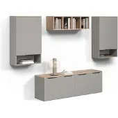 Livinity Wohnwand Piave Greige 5 Teile, Model 58807