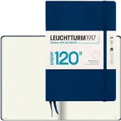 Leuchtturm Notizbuch Edition 120G, Karton Hardcover, Marine, 101 Blatt / 203 Seiten, 120 g/m2, blanko, A5