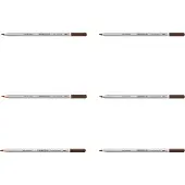 Staedtler Karat Aquarell-Wasserfarbstift - Sepia (hochwertig, weiche Mine, intensive Farben) 6 Stück