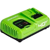 Greenworks 2945107, Ladegerät, Grün, AC, 220 - 240 V, Lithium-Ion (Li-Ion), Acrylnitril-Butadien-Styrol (ABS)