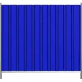 SCHAKE Mobilzaun Trapez 2,2x2m mit Stahlblechfüllung, blau