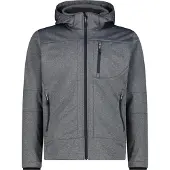 CMP Man Jacket Zip Hood U439 Alluminio Mel. 48