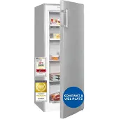 Exquisit Gefrierschrank, 161 Liter, No-Frost, LED-Anzeige, leise, GS5231-NF-H-040C inoxlook