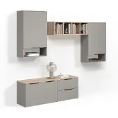 Livinity Wohnwand Piave Greige 5 Teile, Model 58806