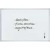 Franken Whiteboard X-tra!Line, Wandmontage im Hoch- & Querformat, Stahl weiß lackiert & Aluminiumrahmen, magnethaftend, Ablageschale, B 600 x H 450 mm