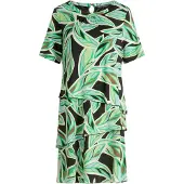 Betty Barclay Stufenkleid kurzarm in Green/Cream | Gr.: 46