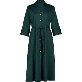 Zero Hemdblusenkleid "Damen mit 3/4 Arm" Ohne Tasche Bindegürtel