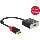 DeLOCK 0.2m, Displayport/HDMI, 0,2 m, DisplayPort, HDMI, Männlich, Weiblich, Gold
