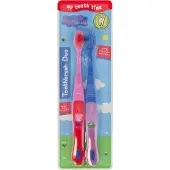 Hasbro Peppa Pig Toothbrush Duo Super Soft 4-6 (Pink and Blue)