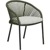 House Nordic Novella, Gepolsterter Sitz, Polyester, Grau, Harte Rückenlehne, Aluminium, Grün