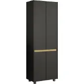VCM Holz-Badezimmerschrank - Hochschrank mit vier Drehtüren, Maße ca. H. 165 x B. 57 x T. 33 cm, robustes Badmöbel für mehr Stauraum, breite Kommode Cosila
