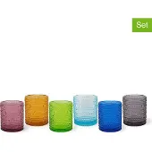 Excelsa Set mit 6 Wassergläsern Aurora Glas 30 cl Bunt