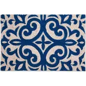 Excelsa Fußmatte Boheme Blue Kokosnuss 40x60x1,5 cm Bunt