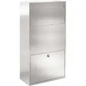 vidaXL Paketdrop-Box mit Speicher Silber 44 x 22 x 82 cm Edelstahl