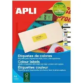 APLI Adress-Etiketten, 210 x 297 mm, neongelb