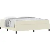 Syfax Bettrahmen mit Matratze Creme 180 x 200 cm Stoff