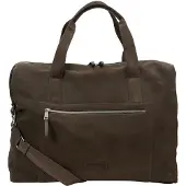 Marc O'Polo Leder Reisetasche Umhängetasche Joris Weekender Dark Nickle braun