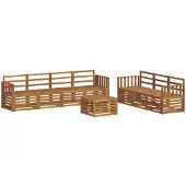 Syfax Sofagarnituren 8 pcs Natur Massivholz Akazie
