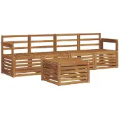 vidaXL Sofagarnituren 5 pcs Natur Massivholz Akazie