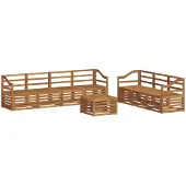 Syfax Sofagarnituren 8 pcs Natur Massivholz Akazie