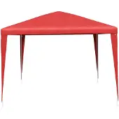 vidaXL Partyzelt 400 x 300 x 255 cm Rot PE und Stahl
