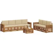 Syfax Sofagarnituren 8 pcs Natur und Beige Massivholz Akazie