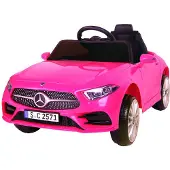 Es-toys Kinder Elektroauto Mercedes CLS350 EVA-Reifen, Kunstledersitz, MP3, USB rosa