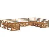 vidaXL Outdoor-Sofagarnitur 9 Stk. Natur Massivholz Akazie