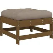 vidaXL Gartenhocker mit Kissen Honigbraun Massivholz Kiefer