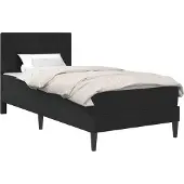 vidaXL Bettgestell mit Matratze mit Kopfteil Schwarz 90 x 200 cm Samt