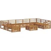vidaXL Outdoor-Sofagarnitur 10 stk. Natur Massivholz Akazie