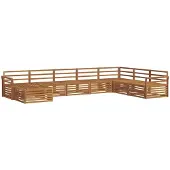 vidaXL Outdoor-Sofagarnitur 8 pcs Natur