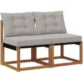 vidaXL 2 Stück Outdoor Mittelsofa