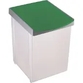 Helit Wertstoffsammelbox, 20 Liter, Deckel grün