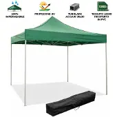 Divina Garden Faltbarer Faltpavillon 3 x 3 grün mit wasserdichtem PVC überzogen