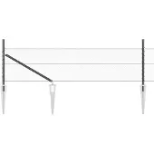 vidaXL Sechseckzaun mit Pfosten 100 x 0,5 m PVC-beschichteter Stahl