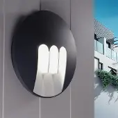 Eco-Light Außenleuchte Lutec Mask LED Außenlampe 9W IP54 Außenwandleuchte Grau