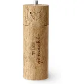 La-vida Pfeffermühle Bambusholz mit 'Mit Liebe' Gravur, H 169 mm, Ø 55 mm, einstellbares Mahlwerk