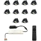 HOFTRONIC™ LED Mini Einbaustrahler 12V 3W 200lm 2700K IP44 Schwarz Set 10x