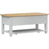 vidaXL Couchtisch Weiß 100 x 48 x 45 cm Massives Kiefernholz