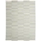 FRAAI Baumwollteppich - Dazzle Blocks Grün Weiß 80x150 cm