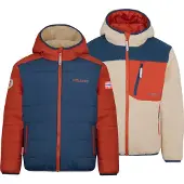 TROLLKIDS Kinder Sandvika Wendejacke desert/mystic blue/red clay 176