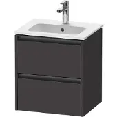 Duravit Ketho.2 Wastafelonderkast 51x42x54,9 cm Supermat Grafiet