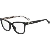 Love Moschino Moschino MOL632 Damen-Brille inkl. Gläser Vollrand Eckig Acetat-Gestell 54/16/140, schwarz