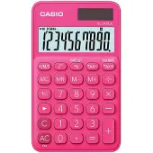 Casio SL-310UC-RD, Tasche, Einfacher Taschenrechner, 10 Ziffern, 1 Zeilen, Batterie/Solar, Rot