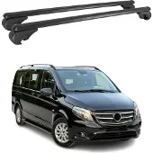Omac Dachträger Grundtäger für Mercedes Vito W447 2014-2025 75kg Alu Schwarz 2tlg
