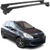 Omtec Dachträger für Renault Clio Grandtour 2005-2012 Gepäckträger Alu Schwarz 2x