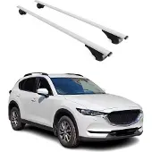 Omtec Dachträger Gepäckträger für Mazda CX-5 2017-2025 Grundträger Metall Silber 2tlg