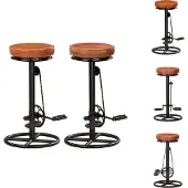 vidaXL Barhocker 2 Stk. Schwarz und Braun Echtes Ziegenleder - Barhocker