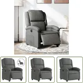 The Living Store Relaxsessel Elektrisch Dunkelgrau Stoff